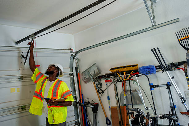 Professional Garage Door Panel Replacement technician working in Franklin city County, VA